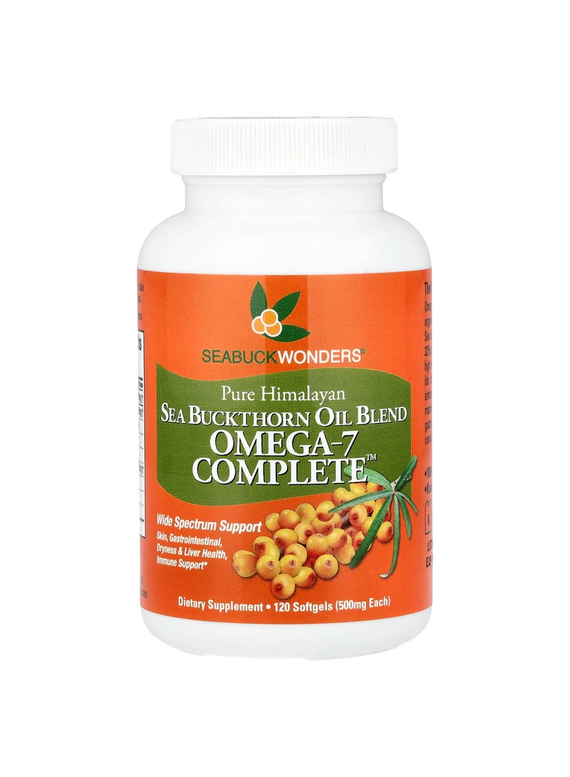 Pure Himalayan Sea Buckthorn Oil Blend, Omega-7 Complete™, 120 Softgels (500 mg per Softgel)